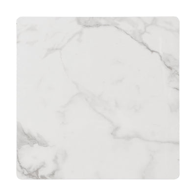 Set de 2 Tables Basses Carrées Effet Marbre Blanc et Noir - Design Moderne avec Pieds Réglables AVEDS