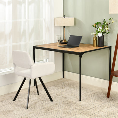 Set of 2 Scandinavian swivel dining chairs in beige fabric CALIFORNIA KD BEIGE SWIVEL