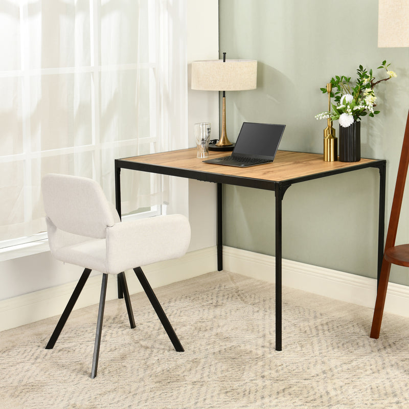 Set of 2 Scandinavian swivel dining chairs in beige fabric CALIFORNIA KD BEIGE SWIVEL