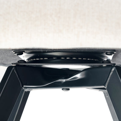 Set of 2 Scandinavian swivel dining chairs in beige fabric CALIFORNIA KD BEIGE SWIVEL