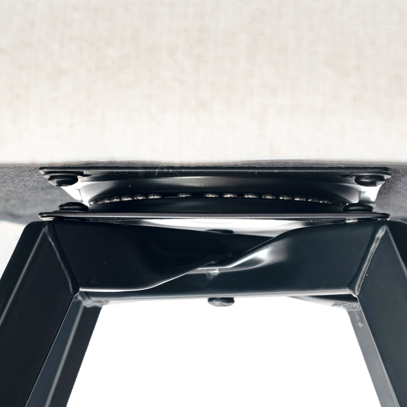 Set of 2 Scandinavian swivel dining chairs in beige fabric CALIFORNIA KD BEIGE SWIVEL