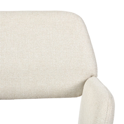 Set of 2 Scandinavian swivel dining chairs in beige fabric CALIFORNIA KD BEIGE SWIVEL