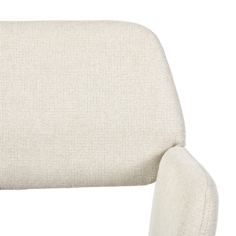 Set of 2 Scandinavian swivel dining chairs in beige fabric CALIFORNIA KD BEIGE SWIVEL