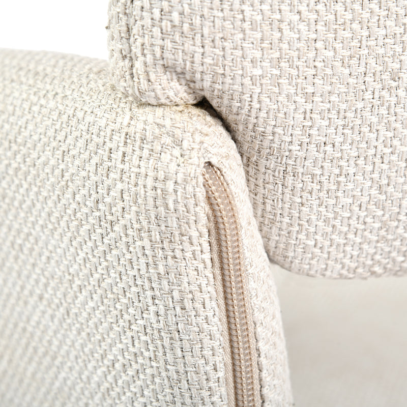 Set of 2 Scandinavian swivel dining chairs in beige fabric CALIFORNIA KD BEIGE SWIVEL