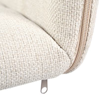 Set of 2 Scandinavian swivel dining chairs in beige fabric CALIFORNIA KD BEIGE SWIVEL