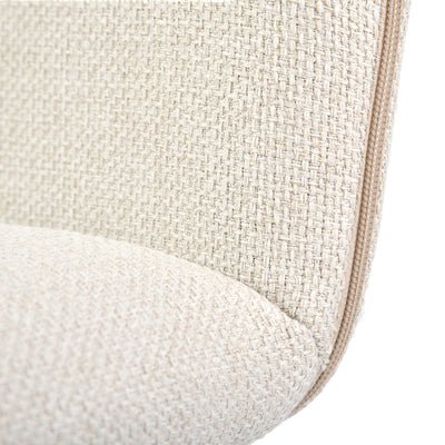 Set of 2 Scandinavian swivel dining chairs in beige fabric CALIFORNIA KD BEIGE SWIVEL