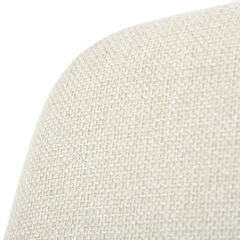 Set of 2 Scandinavian swivel dining chairs in beige fabric CALIFORNIA KD BEIGE SWIVEL