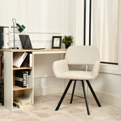 Set of 2 Scandinavian swivel dining chairs in beige fabric CALIFORNIA KD BEIGE SWIVEL