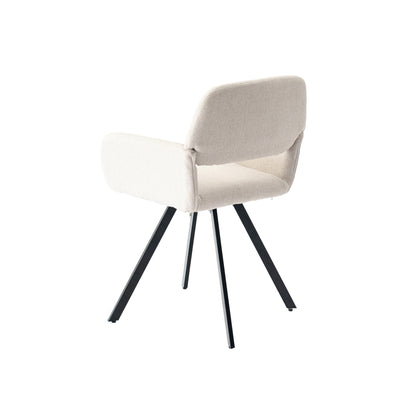 Set of 2 Scandinavian swivel dining chairs in beige fabric CALIFORNIA KD BEIGE SWIVEL