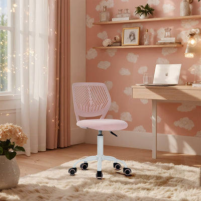 Kids Desk Chair with Casters CARNATION MALMONEW PINK