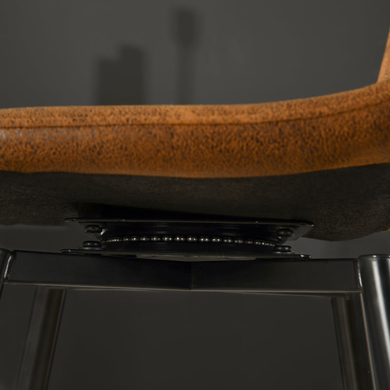 Set of 2 industrial style black PU swivel bar stools with white stitching 67Hcm CHARLTON COUNTER BLACK PU BLACK LEG 2PCS (Copy)