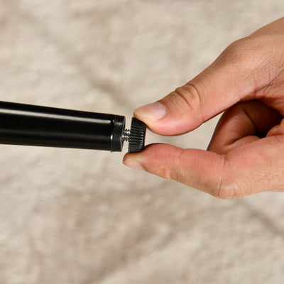 Set of 2 industrial style black PU swivel bar stools with white stitching 67Hcm CHARLTON COUNTER BLACK PU BLACK LEG 2PCS (Copy)