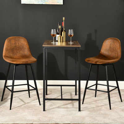 Set of 2 industrial style black PU swivel bar stools with white stitching 67Hcm CHARLTON COUNTER BLACK PU BLACK LEG 2PCS (Copy)