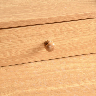 Classic wooden desk with drawers and storage DEVAKI LIGHT WOOD