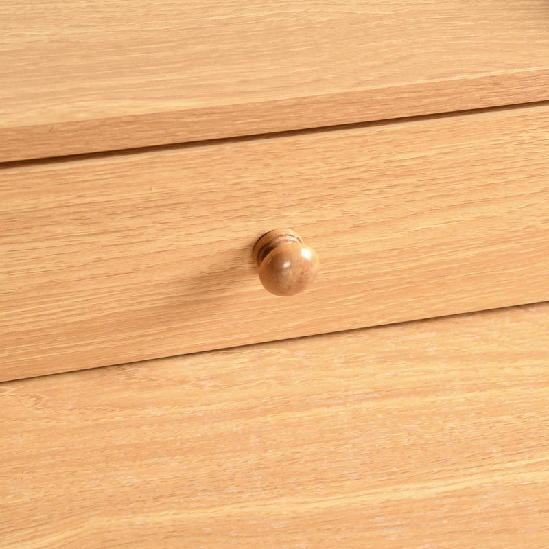 Classic wooden desk with drawers and storage DEVAKI LIGHT WOOD