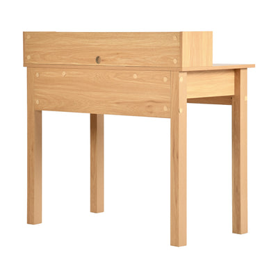 Classic wooden desk with drawers and storage DEVAKI LIGHT WOOD