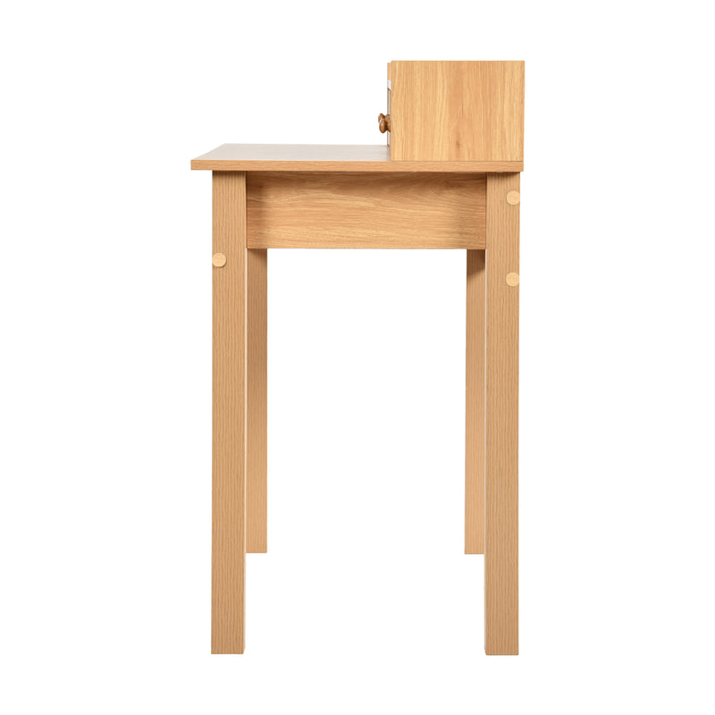 Classic wooden desk with drawers and storage DEVAKI LIGHT WOOD
