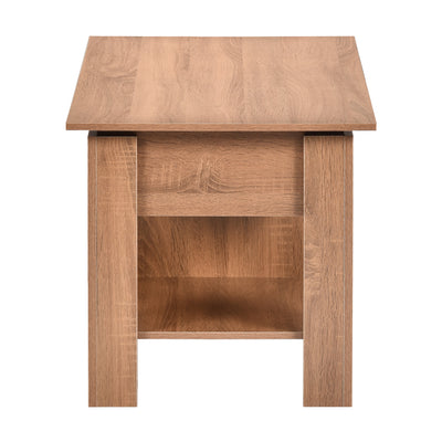 Coffee table with lifting top in wood and brown effect 96*50 ELOT BROWN 96