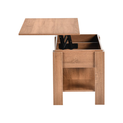 Coffee table with lifting top in wood and brown effect 96*50 ELOT BROWN 96