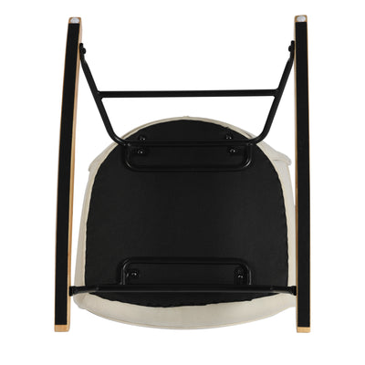 Off-white velvet rocking chair EPPING SMALL VELVET BEIGE