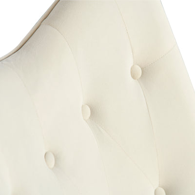 Off-white velvet rocking chair EPPING SMALL VELVET BEIGE