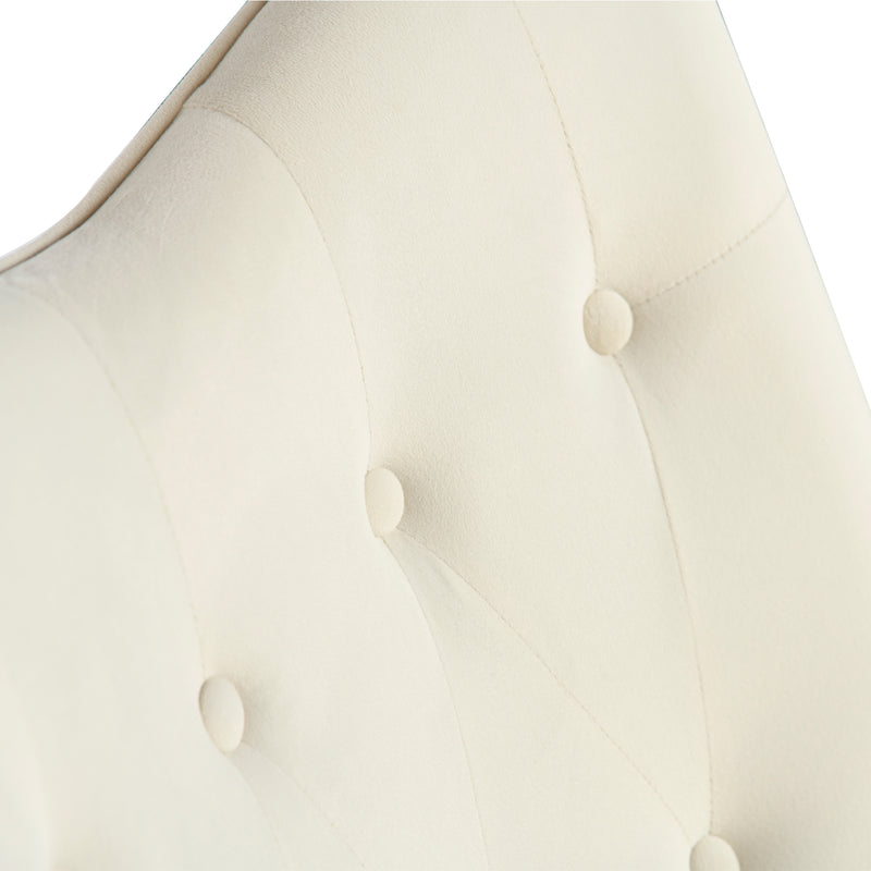 Off-white velvet rocking chair EPPING SMALL VELVET BEIGE