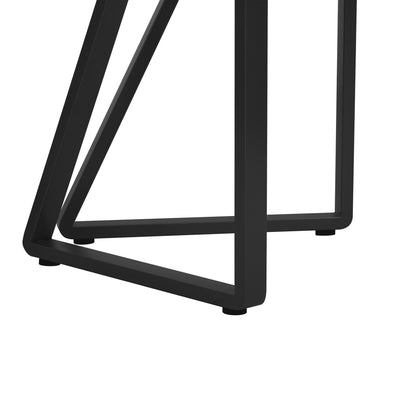 Table à Manger Extensible Blanche Effet Marbre et Pieds Métalliques Géométriques Dorés FASTIENS BLACK
