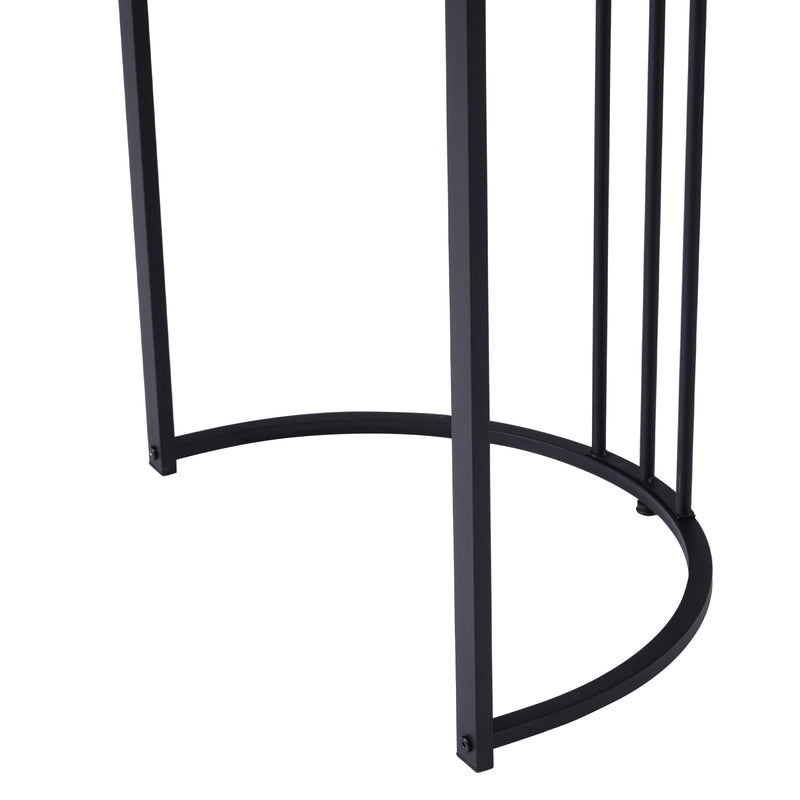 Table de Salle à Manger Rectangulaire Grise Effet Marbre avec Piètement Métallique Ajustable (140x80x75cm) GRALDIDS
