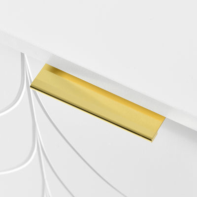 Table Basse Élégante Dorée et Blanche avec Plateau Effet Marbre GRIGAETS