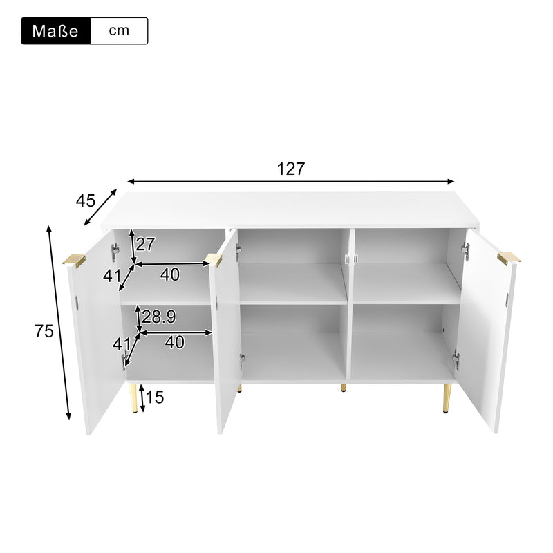 Table Basse Élégante Dorée et Blanche avec Plateau Effet Marbre GRIGAETS