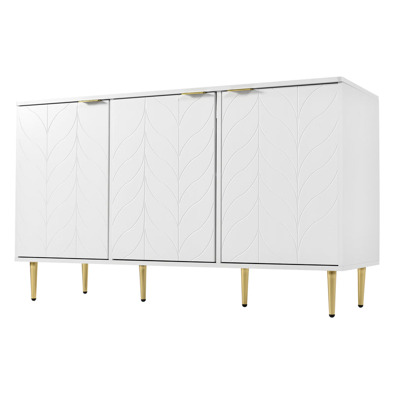 Table Basse Élégante Dorée et Blanche avec Plateau Effet Marbre GRIGAETS
