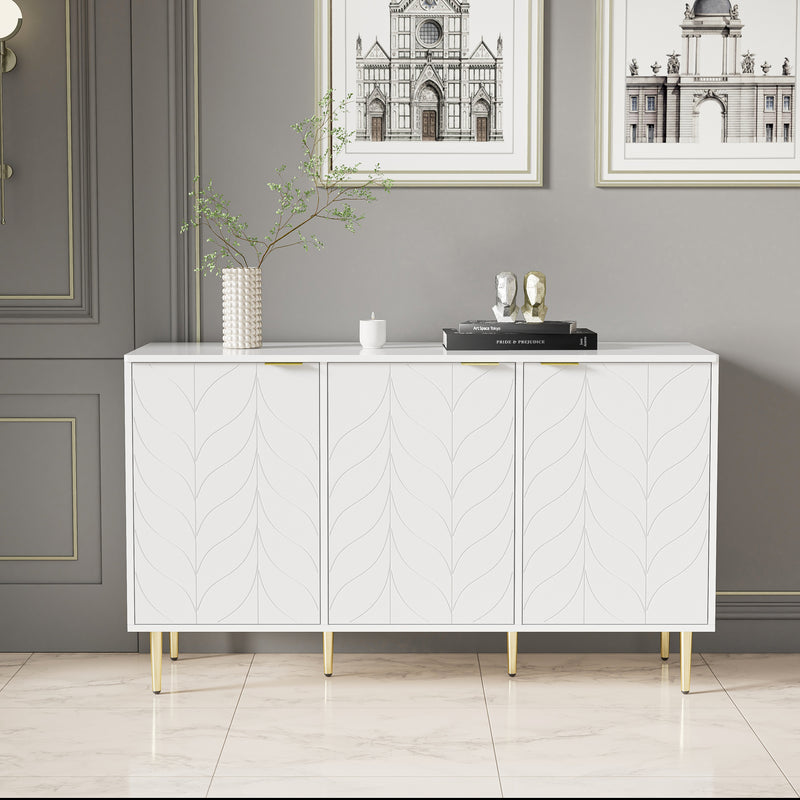 Table Basse Élégante Dorée et Blanche avec Plateau Effet Marbre GRIGAETS