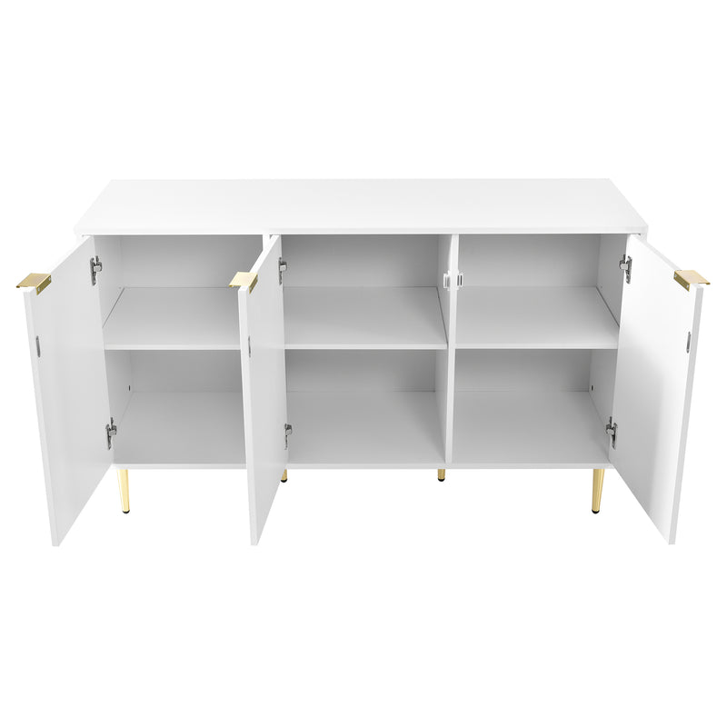 Table Basse Élégante Dorée et Blanche avec Plateau Effet Marbre GRIGAETS