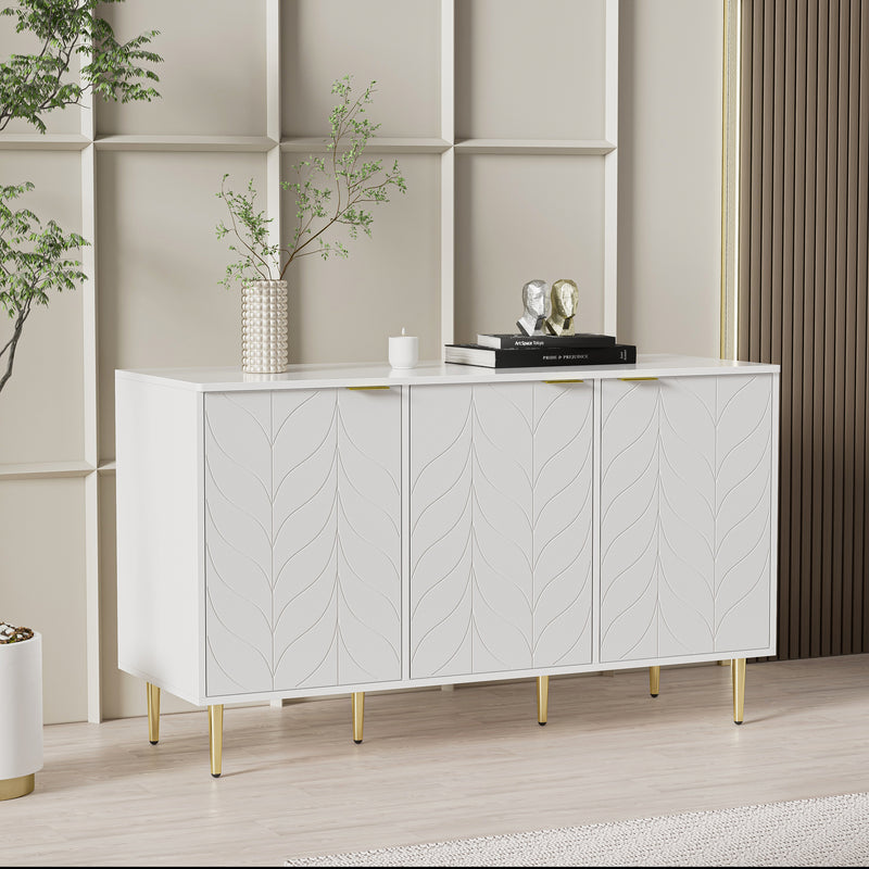 Table Basse Élégante Dorée et Blanche avec Plateau Effet Marbre GRIGAETS