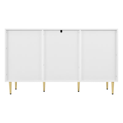 Table Basse Élégante Dorée et Blanche avec Plateau Effet Marbre GRIGAETS