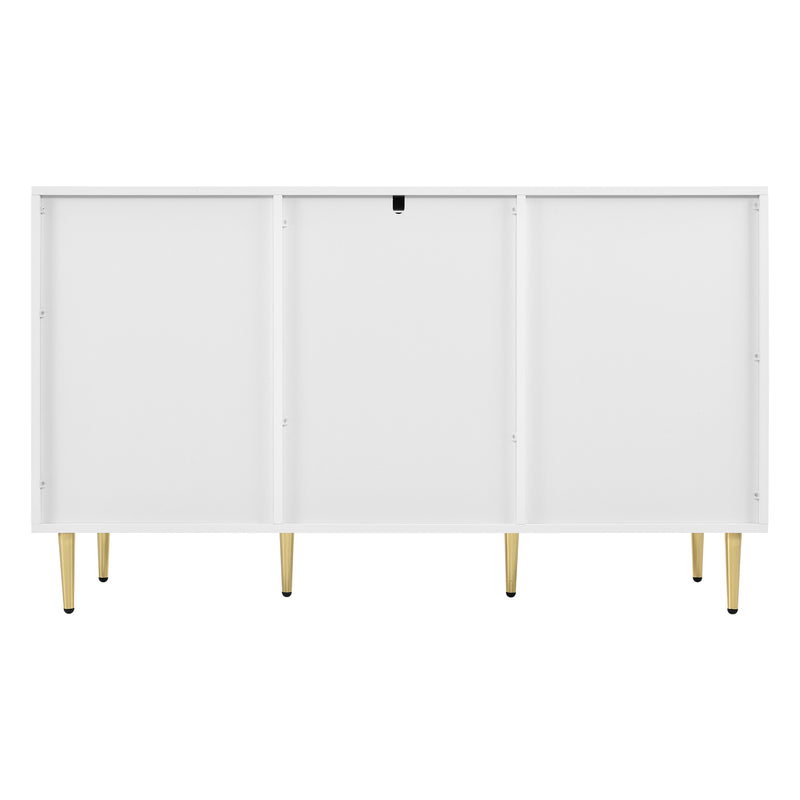 Table Basse Élégante Dorée et Blanche avec Plateau Effet Marbre GRIGAETS