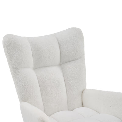 Fauteuil à Bascule Moderne Blanc - Confort Ergonomique et Design Minimaliste HOCA WHITE