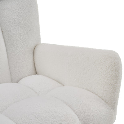 Fauteuil à Bascule Moderne Blanc - Confort Ergonomique et Design Minimaliste HOCA WHITE
