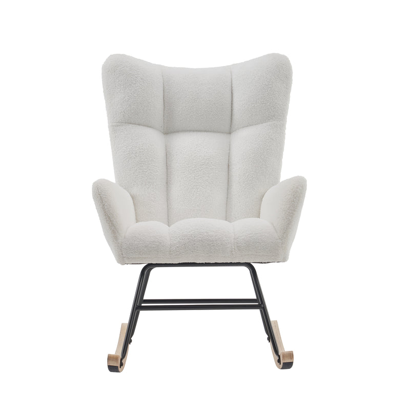 Fauteuil à Bascule Moderne Blanc - Confort Ergonomique et Design Minimaliste HOCA WHITE