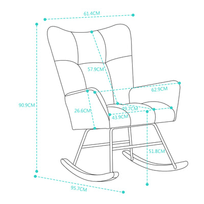 Fauteuil à Bascule Moderne Blanc - Confort Ergonomique et Design Minimaliste HOCA WHITE