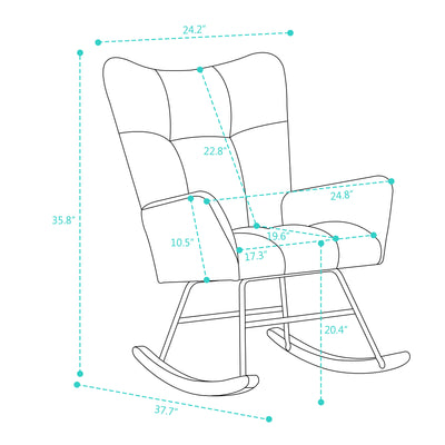 Fauteuil à Bascule Moderne Blanc - Confort Ergonomique et Design Minimaliste HOCA WHITE