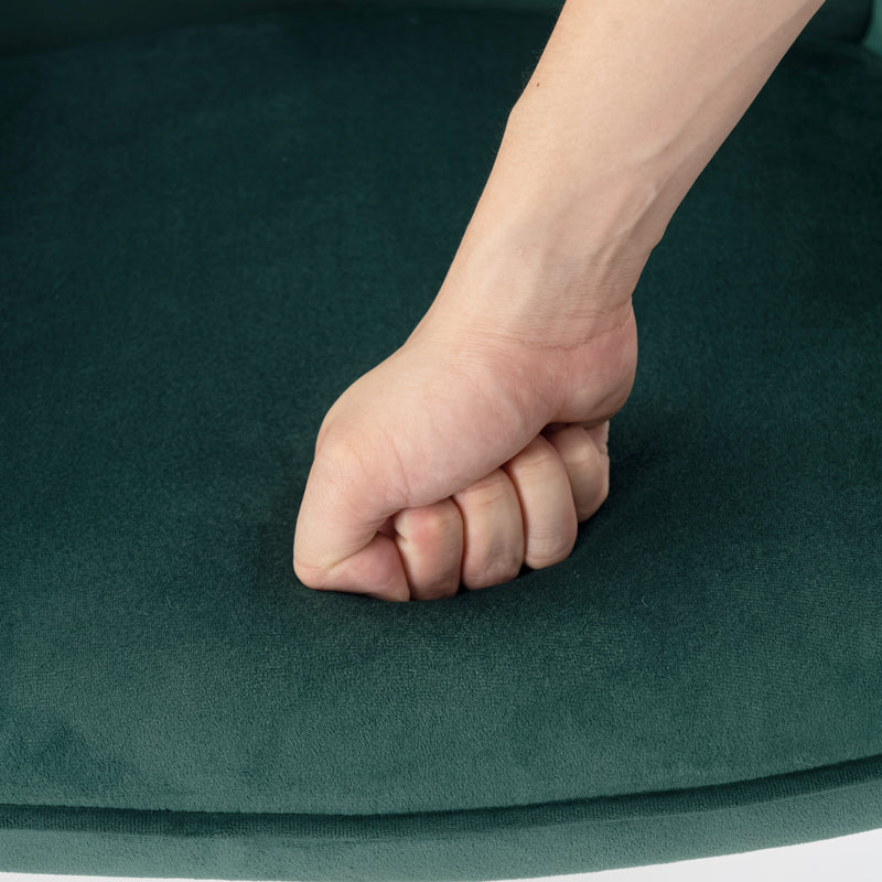 Scandinavian upholstered armchair in green velvet KAS SMALL VELVET GREEN