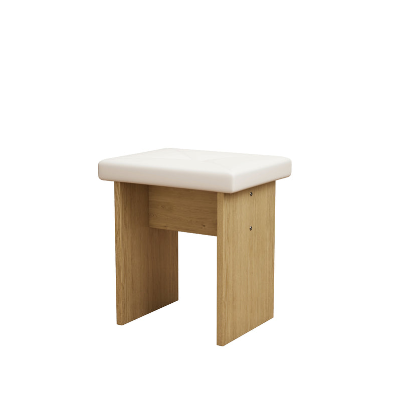 Ensemble Table de Salle à Manger Pliable Extensible Blanc & Chêne avec 4 Chaises Escamotables (Design Compact et Moderne) KONQRILS WHITE