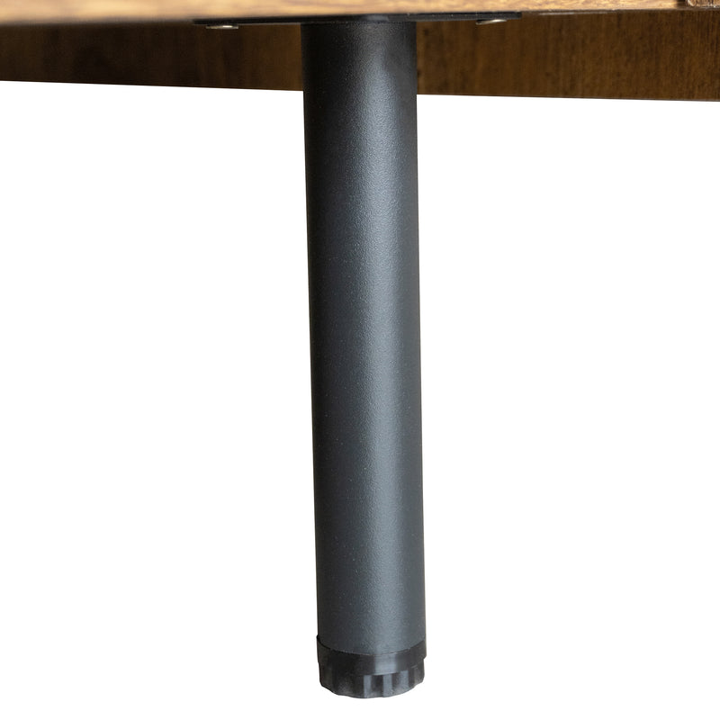 Buffet / Commode Moderne Noir & Bois avec 2 Portes, 3 Tiroirs et Pieds surélevés (120x40x75cm) KUCU