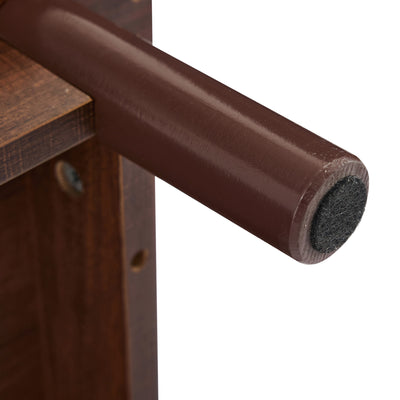Meuble TV Marron Foncé de 180 cm avec Portes en Rotin, 4 Tiroirs et Gestion des Câbles (Pour TV jusqu'à 80 pouces) KUQON