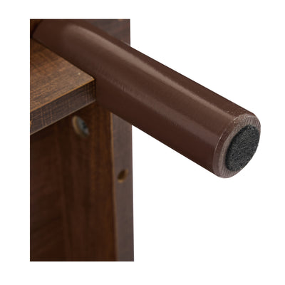 Meuble TV Marron Foncé de 180 cm avec Portes en Rotin, 4 Tiroirs et Gestion des Câbles (Pour TV jusqu'à 80 pouces) KUQON