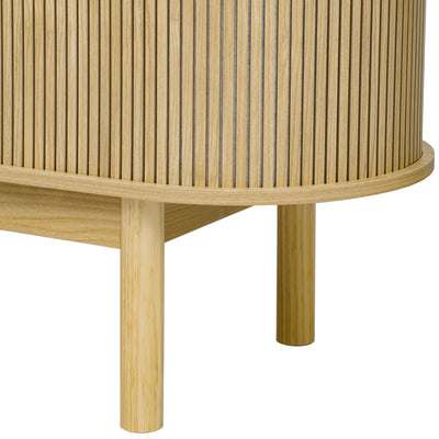 Buffet Moderne Chêne Clair avec Motif Rainuré et Rangement Modulable LONEA OAK