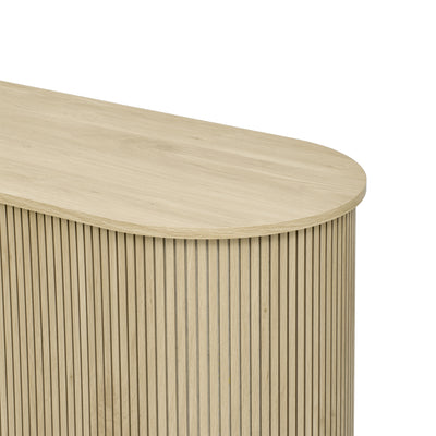 Buffet Moderne en Bois Naturel avec Motif Rainuré et Rangement Modulable LONEA WOOD