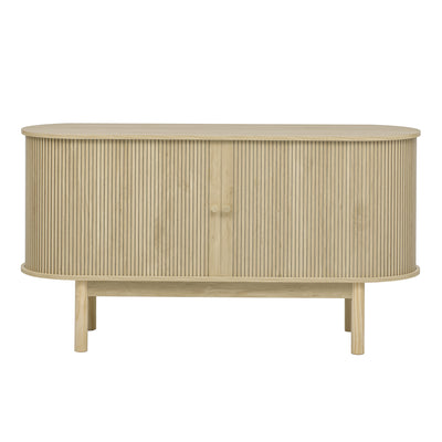 Buffet Moderne en Bois Naturel avec Motif Rainuré et Rangement Modulable LONEA WOOD