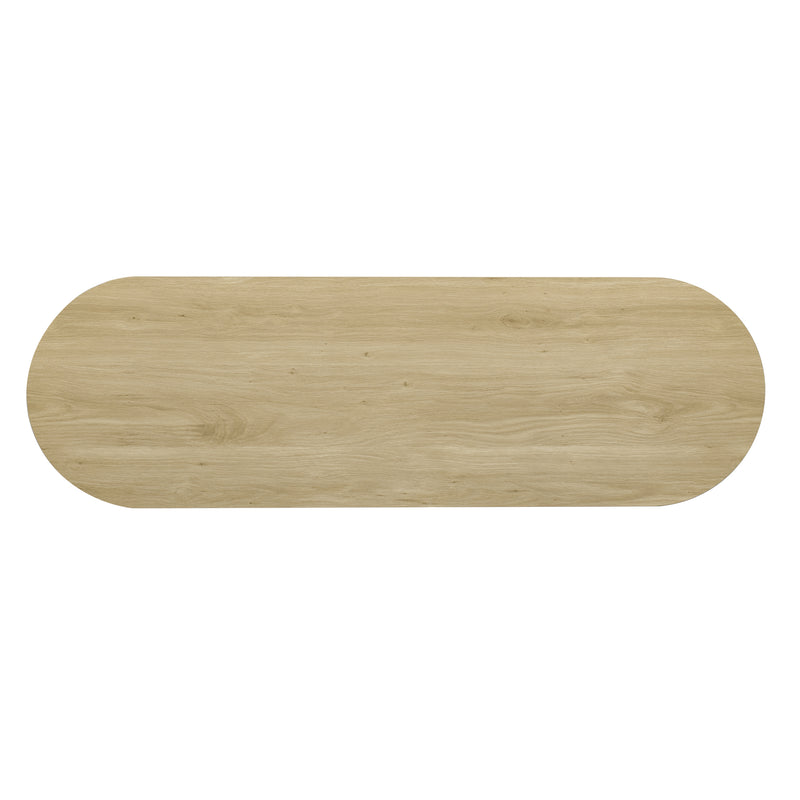 Buffet Moderne en Bois Naturel avec Motif Rainuré et Rangement Modulable LONEA WOOD